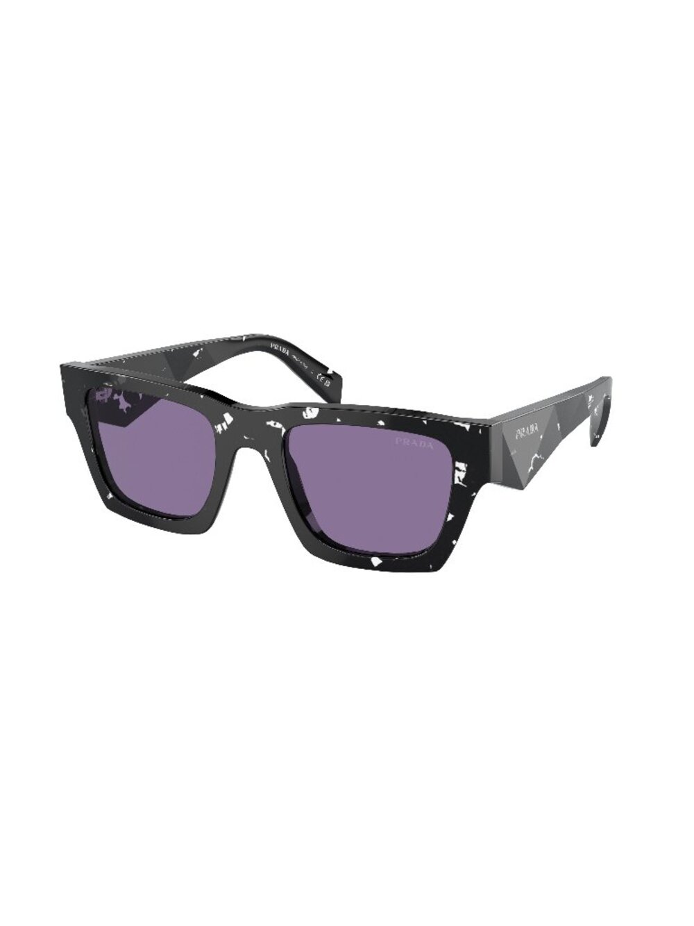 New Prada Men's Sunglasses Transparent Butterfly Purple Lens Acetate Frame PR 50